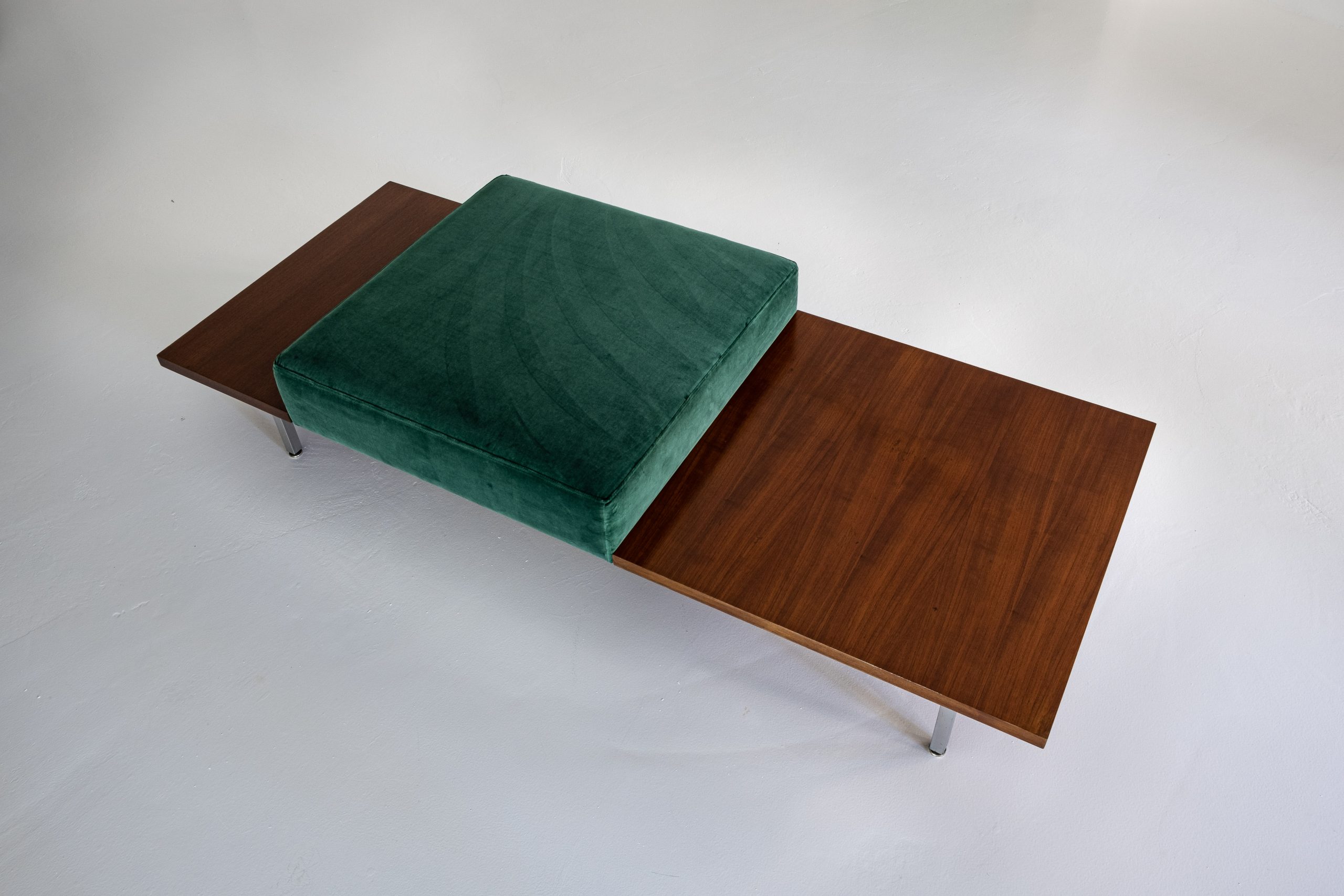 George nelson, table bench, herman miller, antibeige, vintage, midcentury modern, rustic, collectible, interior